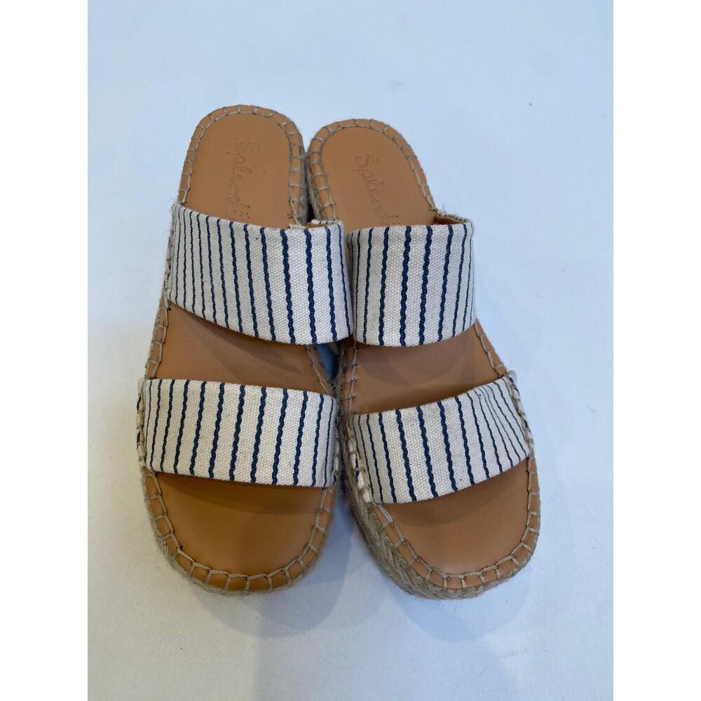 Splendid Lacey Striped Espadrille Platform Shoes Sz 6M Woven Textile Women’s